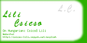 lili csicso business card