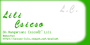 lili csicso business card